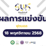 สรุปผลการแข่งขันฟุตบอล “ธัญบุรีเกมส์” วันที่ 18 พฤศจิกายน 2568