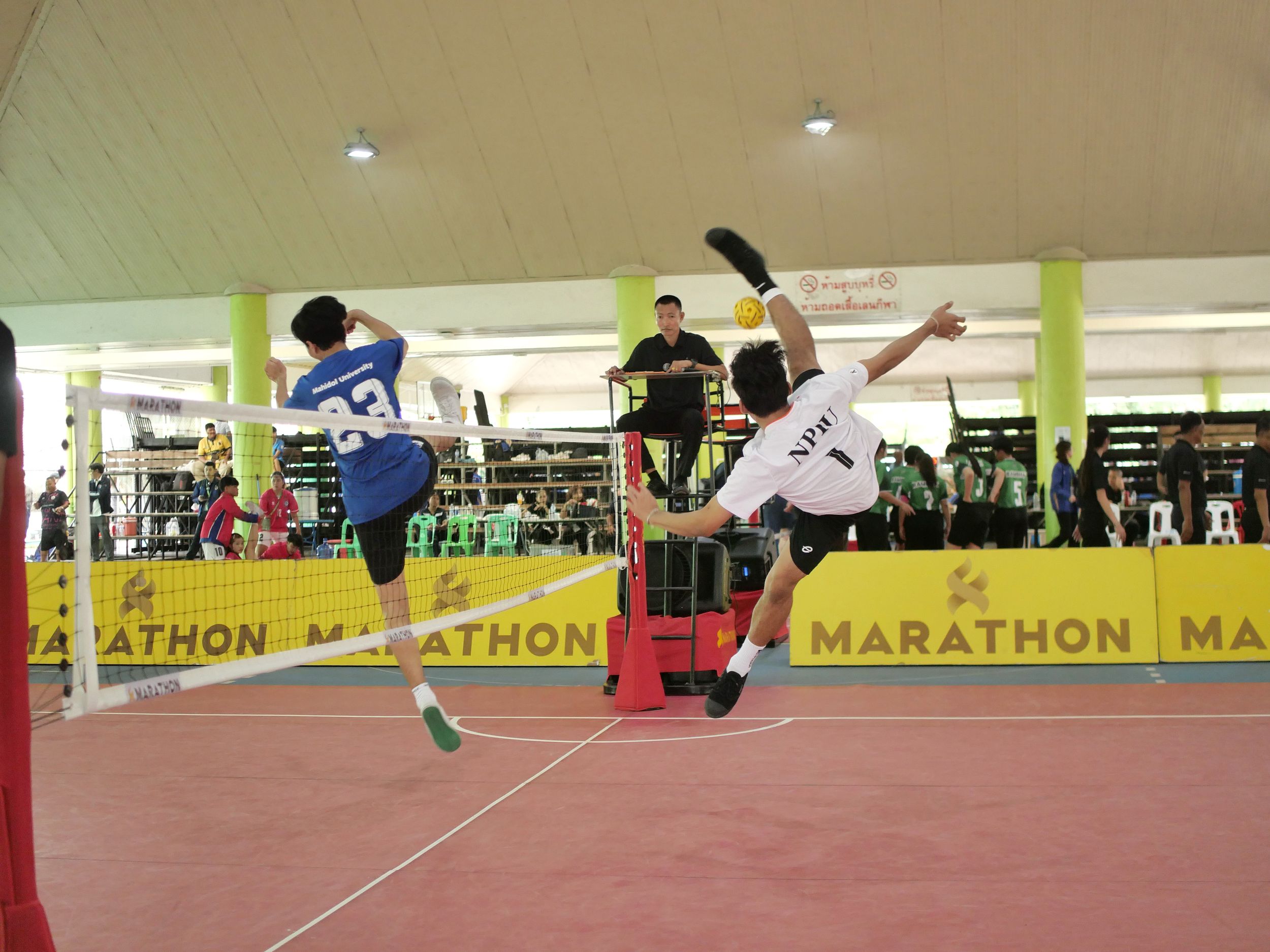 ภาพบรรยากาศการแข่งขันเซปักตะกร้อ “ธัญบุรีเกมส์” วันที่ 18 พฤศจิกายน 2568 รอบบ่าย