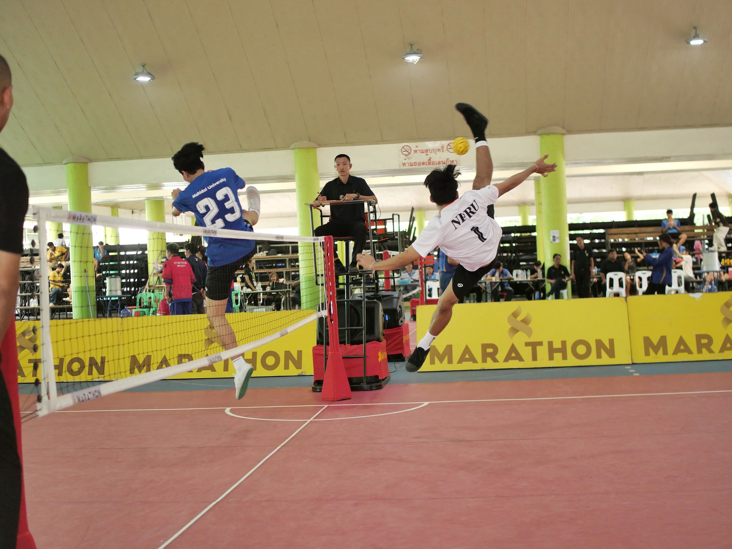 ภาพบรรยากาศการแข่งขันเซปักตะกร้อ “ธัญบุรีเกมส์” วันที่ 18 พฤศจิกายน 2568 รอบบ่าย