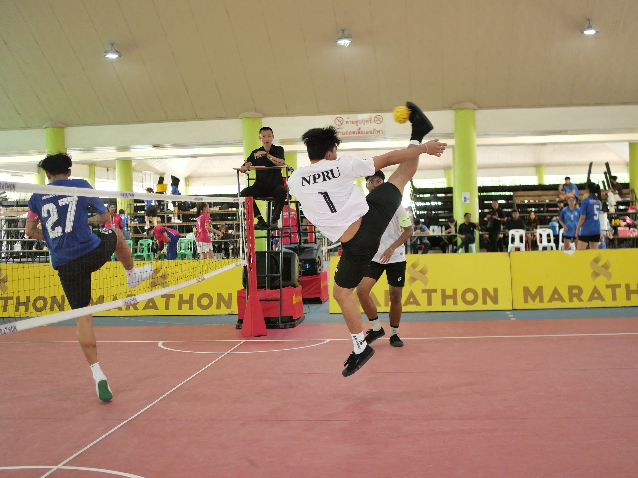 ภาพบรรยากาศการแข่งขันเซปักตะกร้อ “ธัญบุรีเกมส์” วันที่ 18 พฤศจิกายน 2568 รอบบ่าย