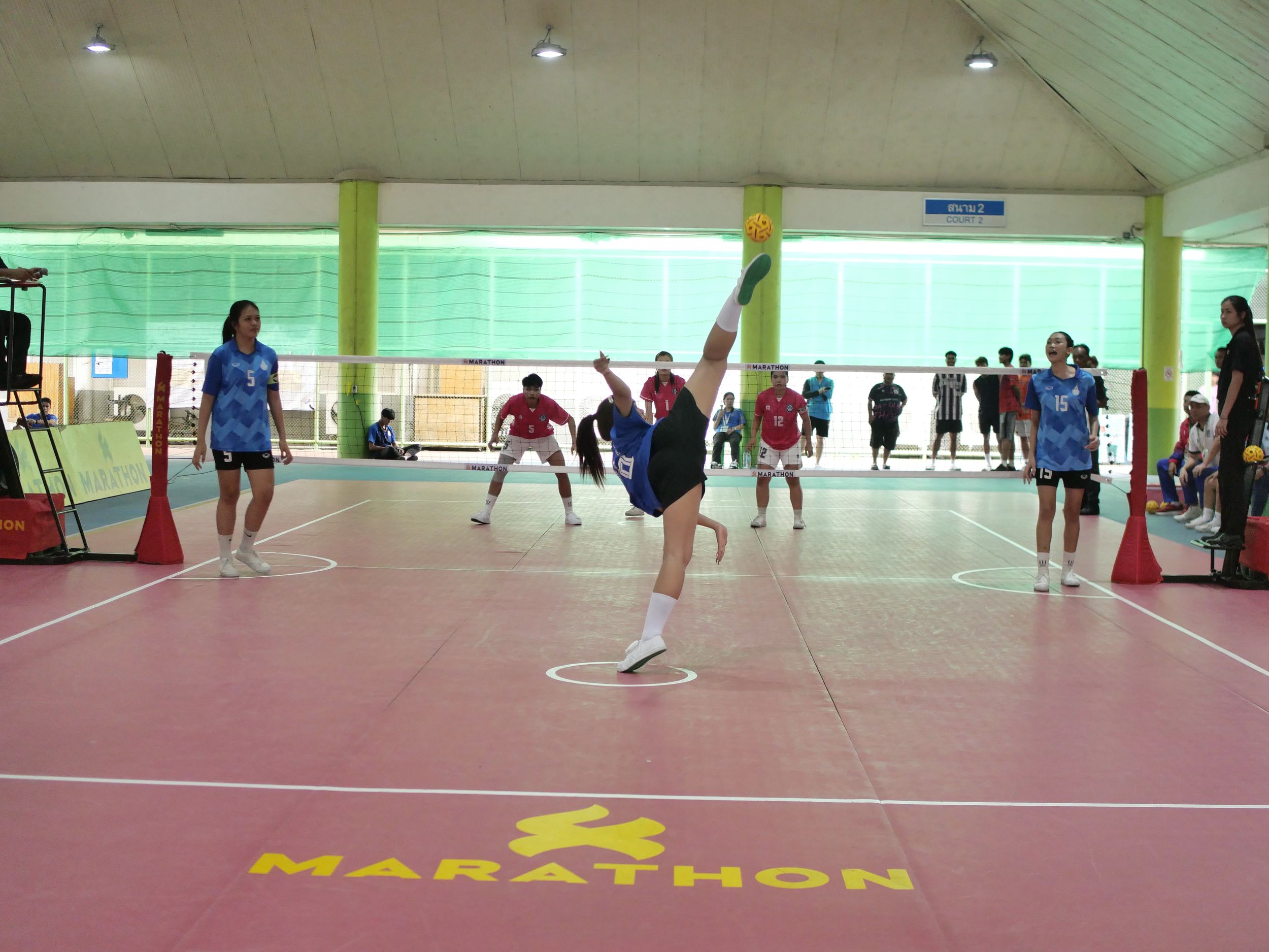 ภาพบรรยากาศการแข่งขันเซปักตะกร้อ “ธัญบุรีเกมส์” วันที่ 18 พฤศจิกายน 2568 รอบบ่าย