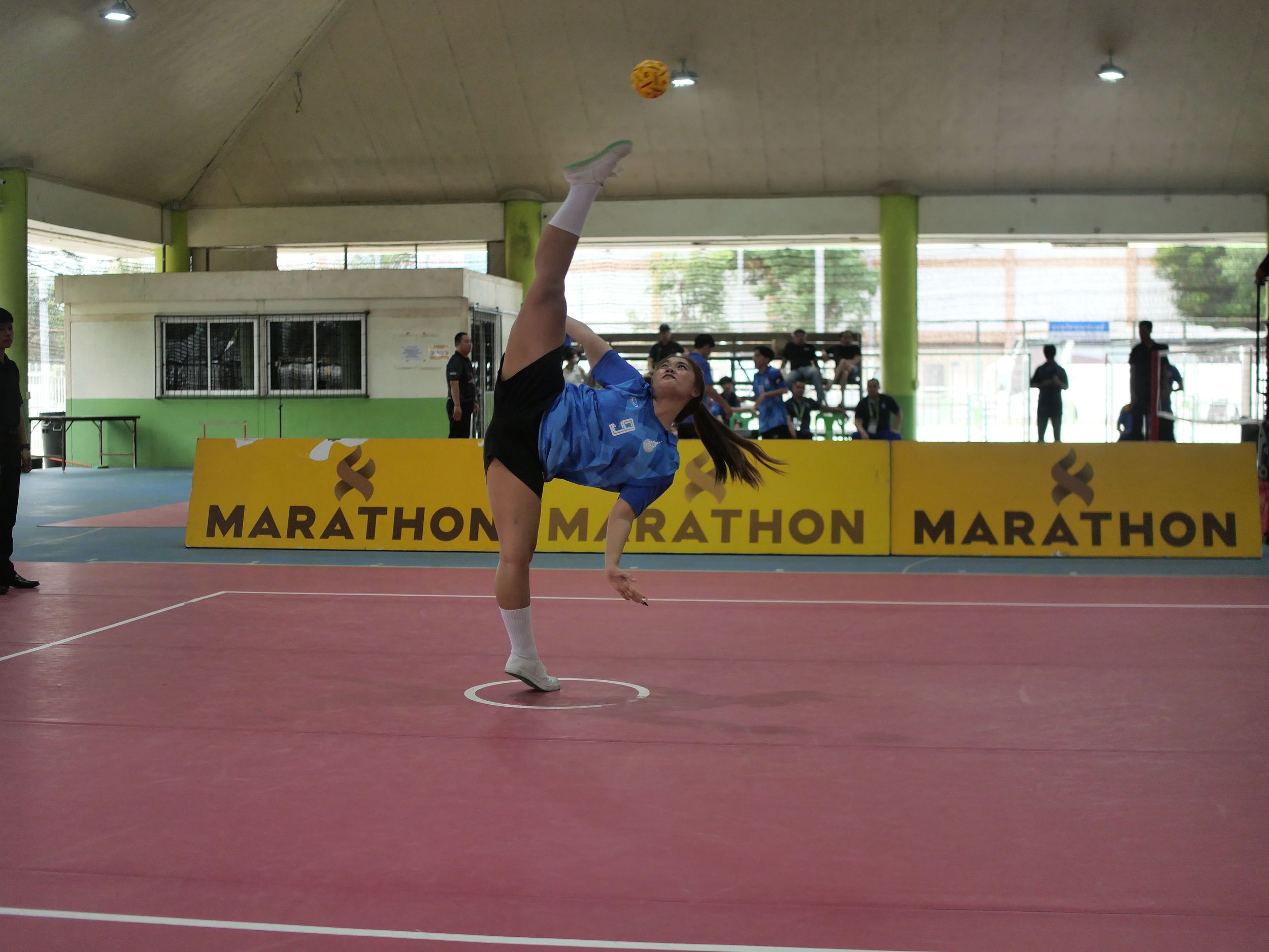 ภาพบรรยากาศการแข่งขันเซปักตะกร้อ “ธัญบุรีเกมส์” วันที่ 18 พฤศจิกายน 2568 รอบบ่าย