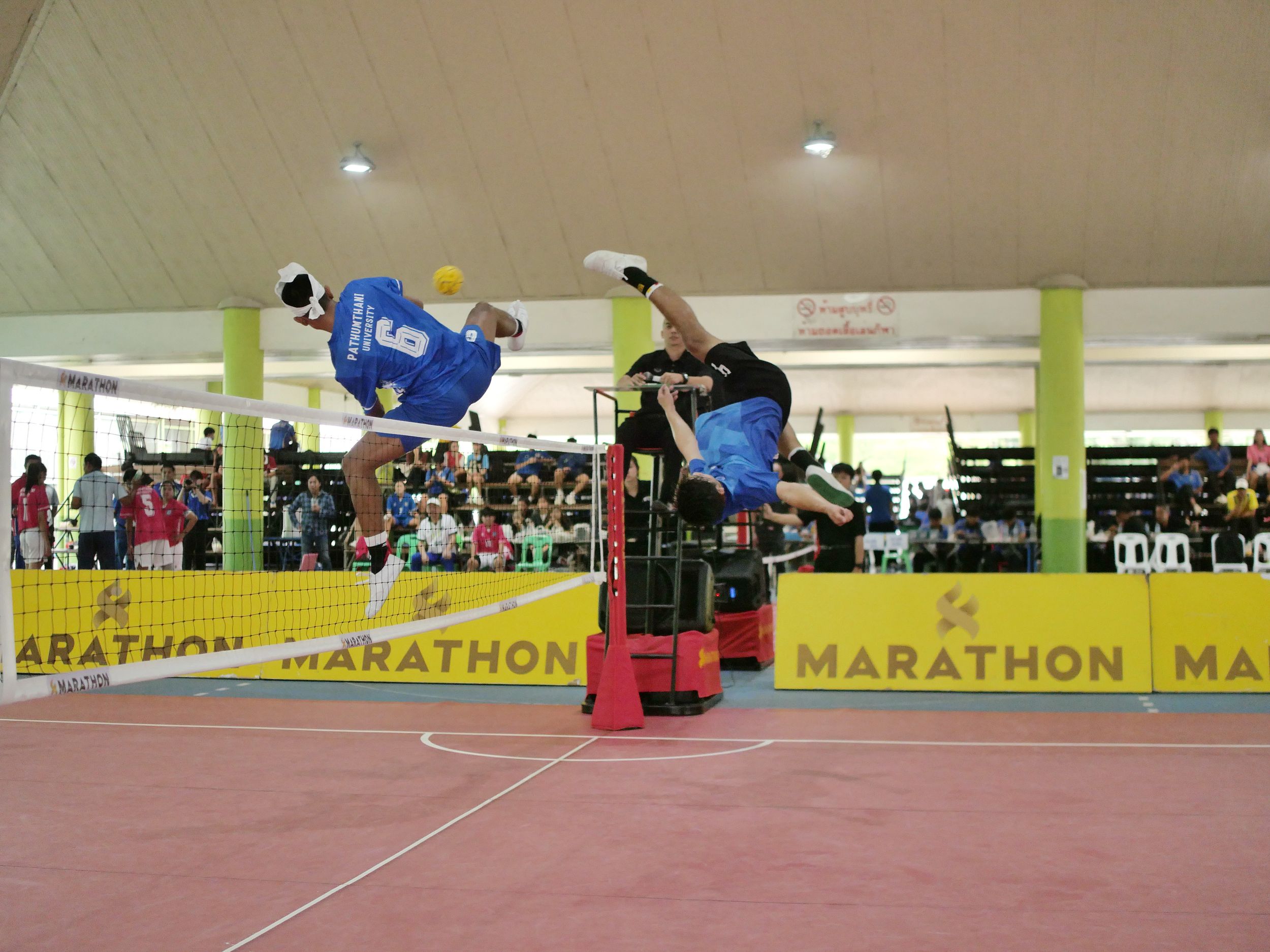 ภาพบรรยากาศการแข่งขันเซปักตะกร้อ “ธัญบุรีเกมส์” วันที่ 18 พฤศจิกายน 2568 รอบบ่าย