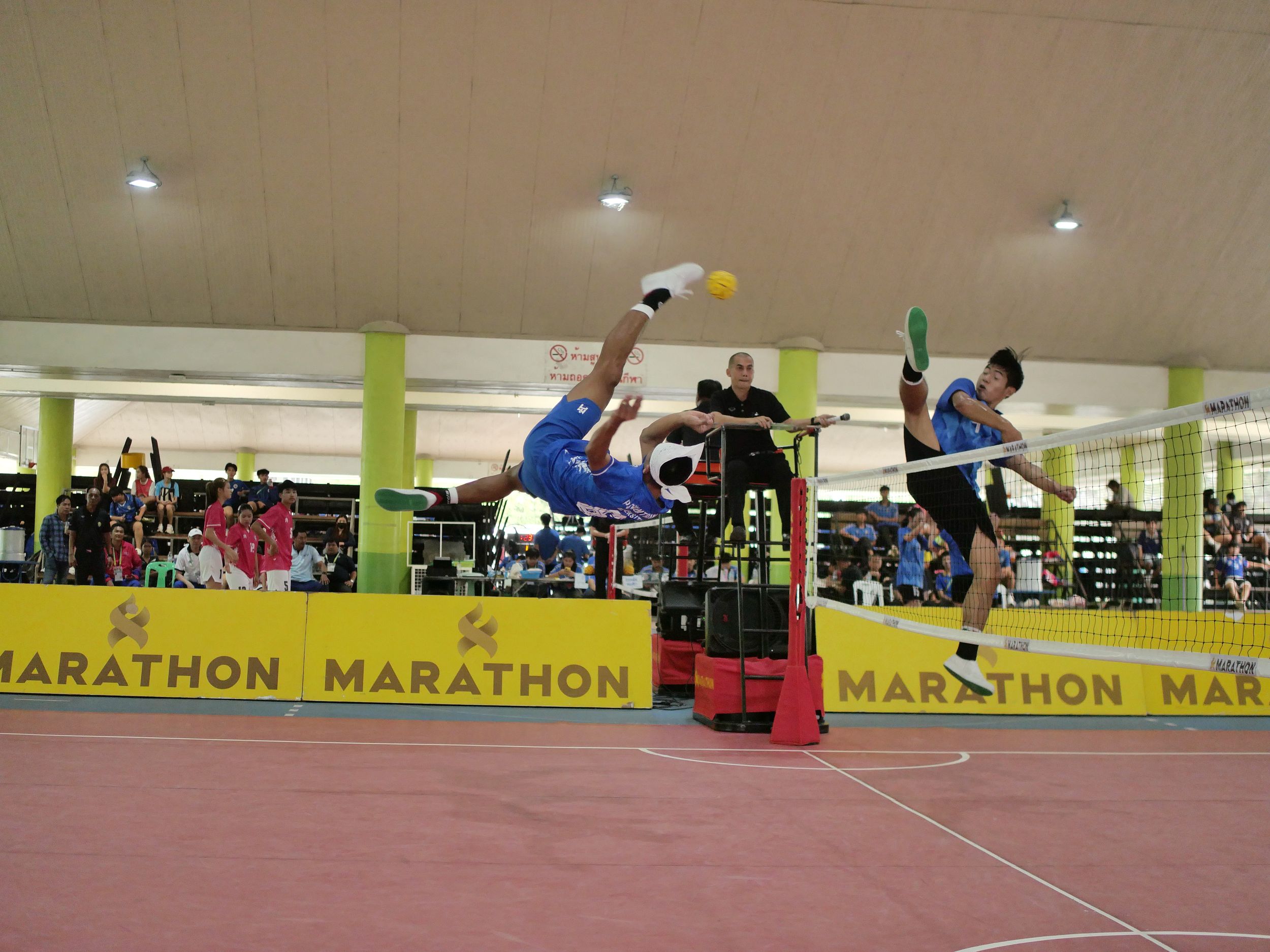 ภาพบรรยากาศการแข่งขันเซปักตะกร้อ “ธัญบุรีเกมส์” วันที่ 18 พฤศจิกายน 2568 รอบบ่าย