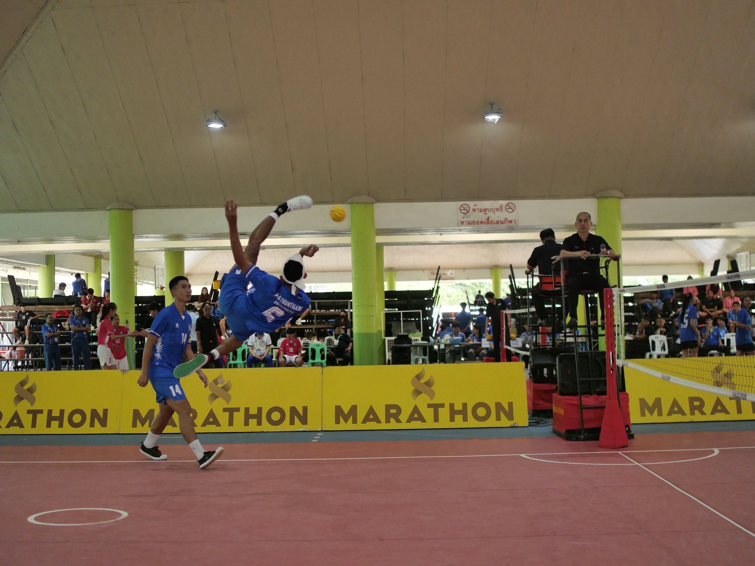 ภาพบรรยากาศการแข่งขันเซปักตะกร้อ “ธัญบุรีเกมส์” วันที่ 18 พฤศจิกายน 2568 รอบบ่าย