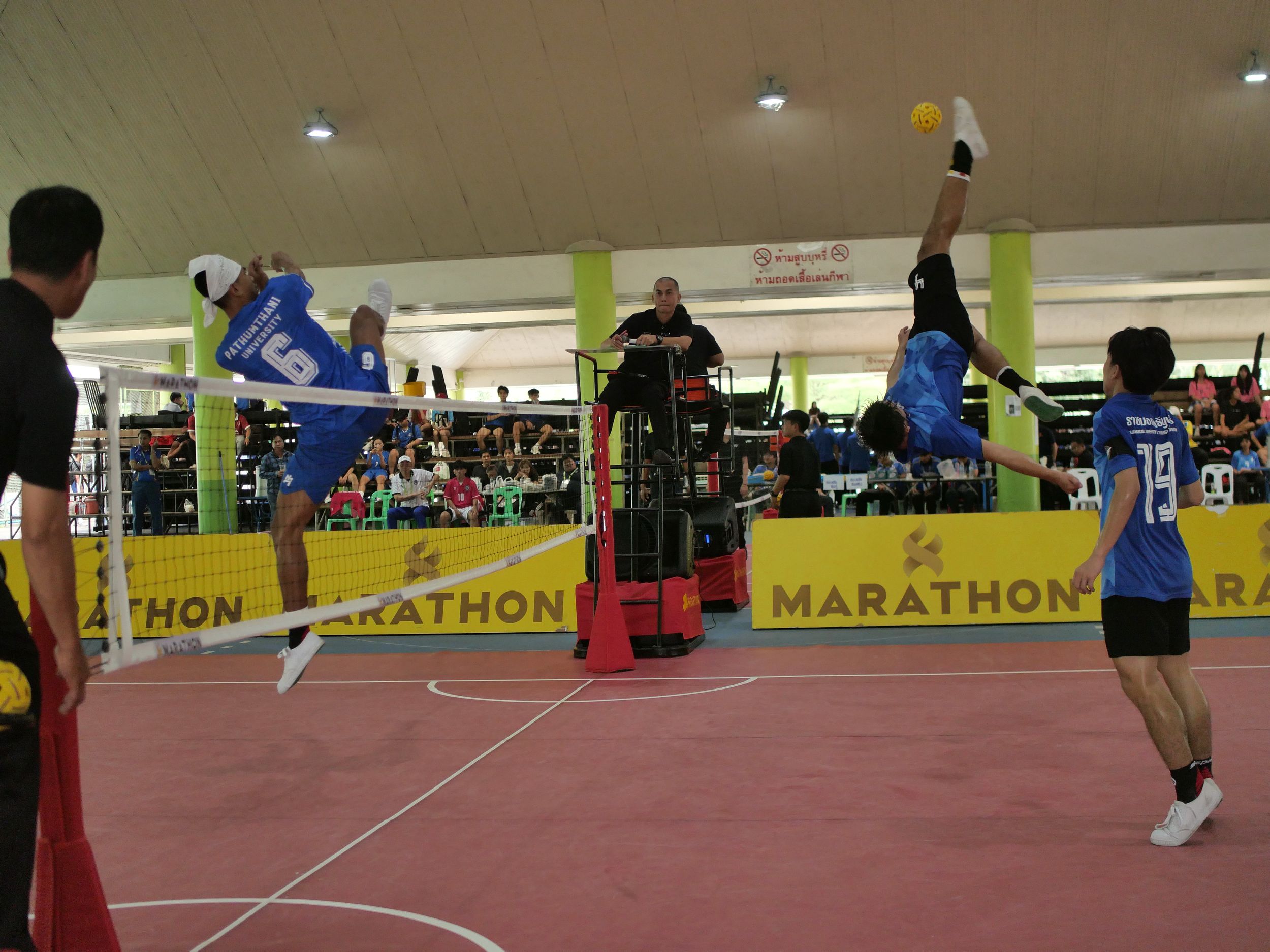 ภาพบรรยากาศการแข่งขันเซปักตะกร้อ “ธัญบุรีเกมส์” วันที่ 18 พฤศจิกายน 2568 รอบบ่าย