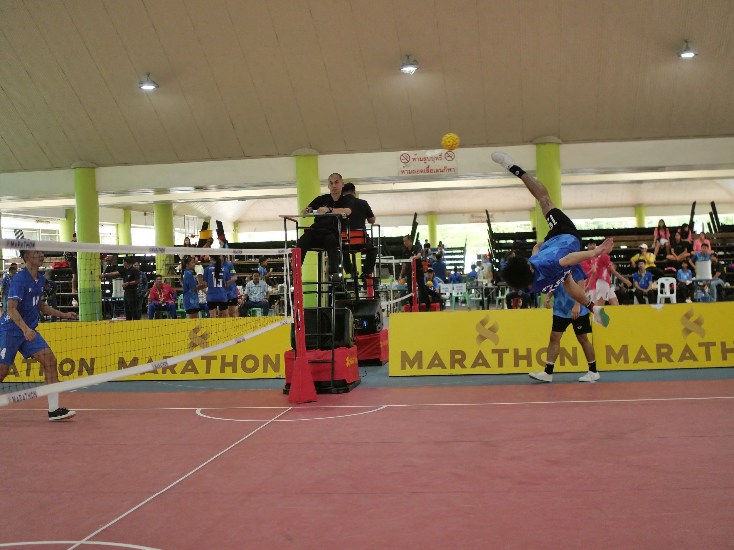 ภาพบรรยากาศการแข่งขันเซปักตะกร้อ “ธัญบุรีเกมส์” วันที่ 18 พฤศจิกายน 2568 รอบบ่าย