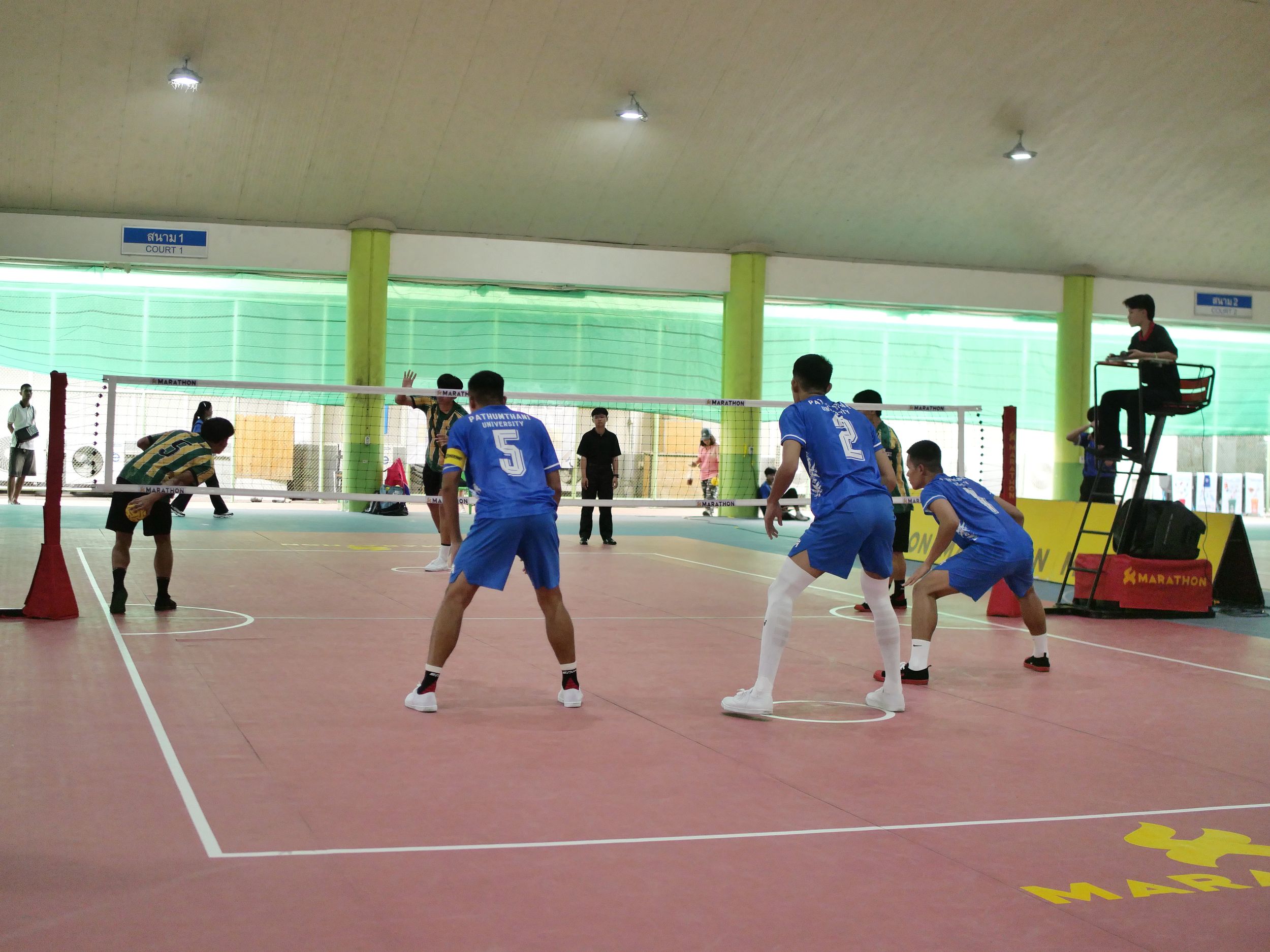 ภาพบรรยากาศการแข่งขันเซปักตะกร้อ “ธัญบุรีเกมส์” วันที่ 18 พฤศจิกายน 2568 รอบบ่าย