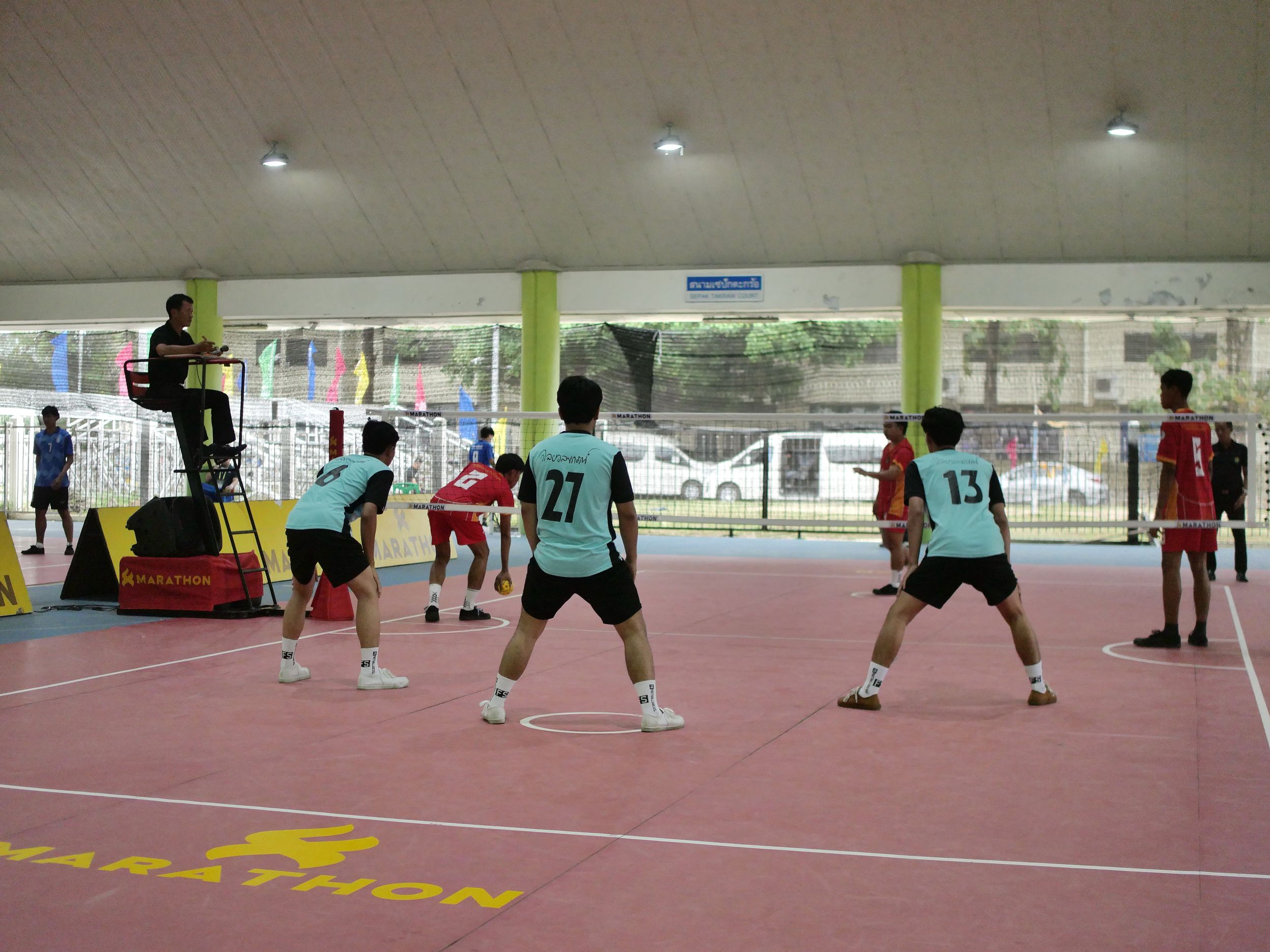 ภาพบรรยากาศการแข่งขันเซปักตะกร้อ “ธัญบุรีเกมส์” วันที่ 18 พฤศจิกายน 2568 รอบบ่าย