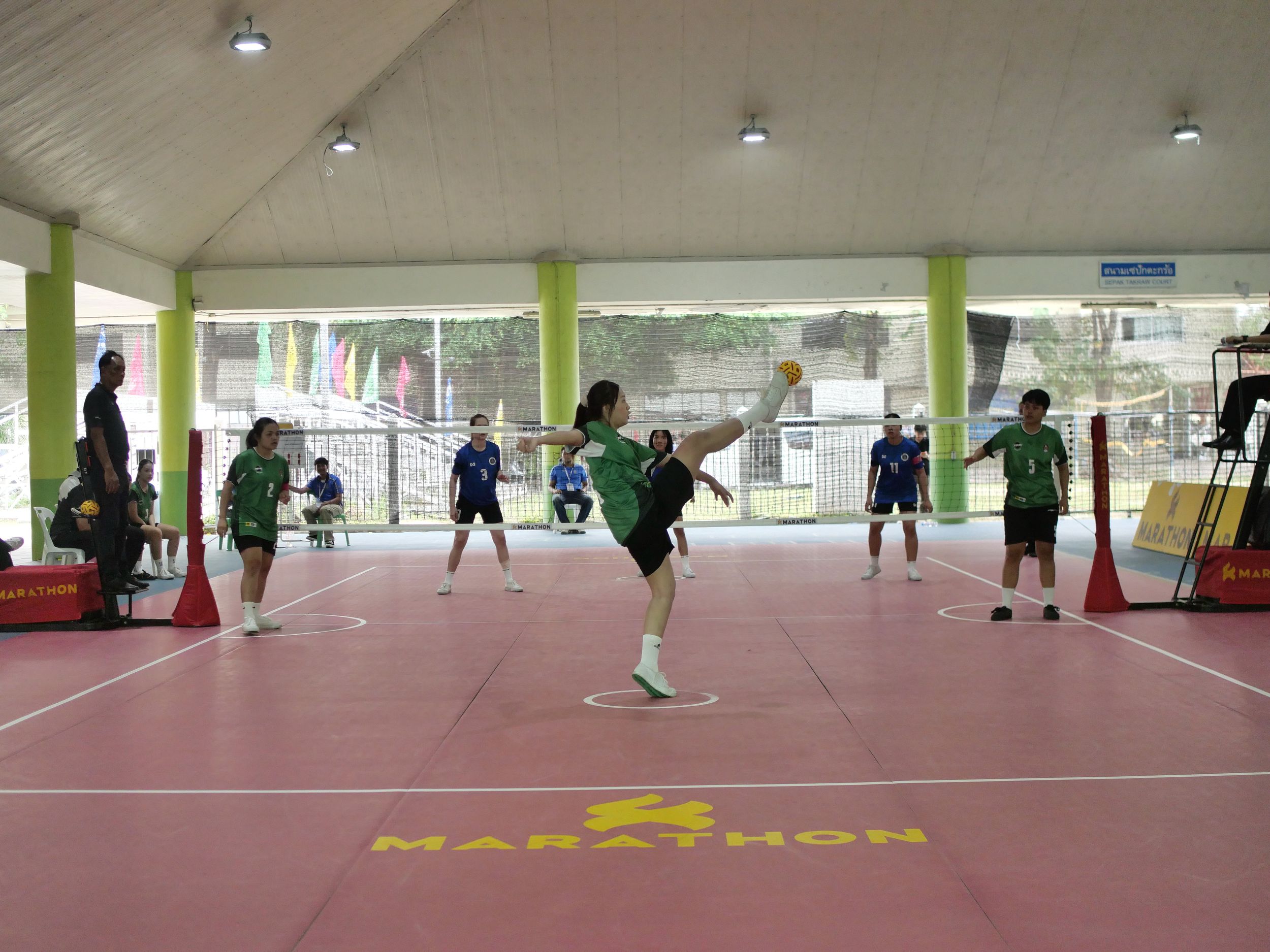 ภาพบรรยากาศการแข่งขันเซปักตะกร้อ “ธัญบุรีเกมส์” วันที่ 18 พฤศจิกายน 2568 รอบบ่าย